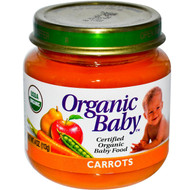 Organic Baby, Certified Organic Baby Food, Carrots, 4 oz (113 g) (5 PACK)