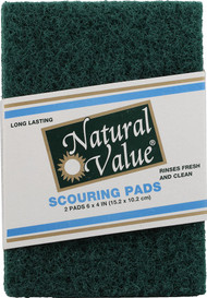 3 PACK of Natural Value Scouring Pads -- 2 Pads