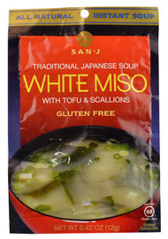 3 PACK of San-J All Natural Traditional Japanese Instant Soup White Miso -- 0.42 oz
