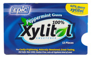 3 PACK of Epic Dental Xylitol Gum Peppermint -- 12 Pieces