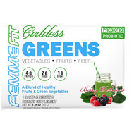 FEMME, Goddess Greens, Acai + Spirulina + Chlorella Super Food Mix, Berry Delicious, 0.35 oz (10 g)