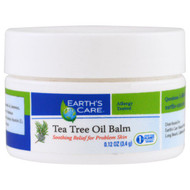 3 PACK of Earths Care, Tea Tree Oil Balm, 0.12 oz (3.4)