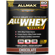 ALLMAX Nutrition, AllWhey Gold, 100% Whey Protein + Premium Whey Protein Isolate, Chocolate, 1.06 oz (30 g)