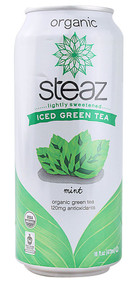 Steaz Green Tea Soda, Organic Iced Green Tea,  Mint - 16 fl oz