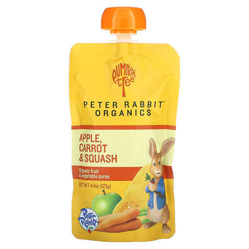<img alt="3 PACK of Pumpkin Tree Organics, Peter Rabbit Organics, Organic Fruit & Vegetable Puree, Apple, Carrot & Squash, 4.4 oz (125 g)" title="3 PACK of Pumpkin Tree Organics, Peter Rabbit Organics, Organic Fruit & Vegetable Puree, Apple, Carrot & Squash, 4.4 oz (125 g),815367010001"