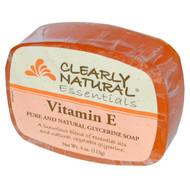 3 PACK OF Clearly Natural, Essentials, Pure and Natural Glycerine Soap, Vitamin E, 4 oz (113 g)