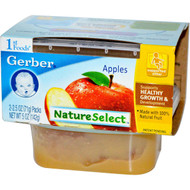 Gerber, 1st Foods, NatureSelect, Apples, 2 Packs, 2.5 oz (71 g) Each