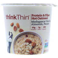 3 PACK of thinkThin Single Serve Oatmeal Madagascar Vanilla Almonds Pecans -- 1.76 oz
