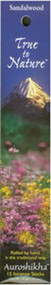 3 PACK of Auroshikha True To Nature Incense Sandalwood -- 15 Sticks