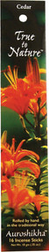 3 PACK of Auroshikha True to Nature Incense Cedar -- 16 Sticks