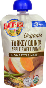 3 PACK of Earths Best Homestyle Meal Baby Food Stage 3 Organic Turkey Quinoa Apple Sweet Potato -- 3.5 oz