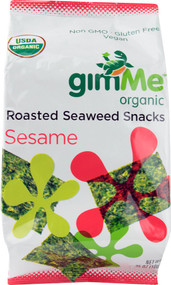 3 PACK of GimMe Organic Toasted Seaweed Snacks Sesame -- 0.35 oz