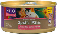 Halo Purely For Pets, Spots Pate for Cats Grain Free,  Ground Wild Salmon Recipe - 5.5 oz
