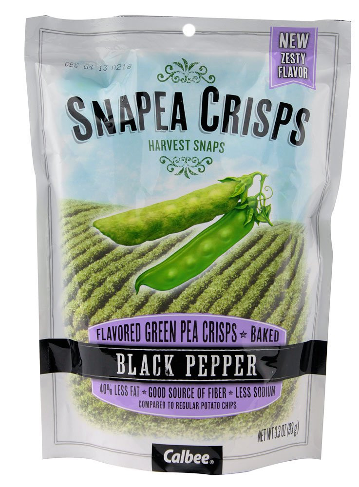 Calbee Harvest Snaps Snapea Crisps Gluten Free Black Pepper 3.3 oz