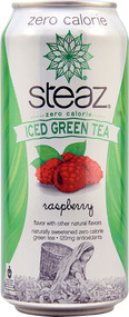 Steaz Green Tea Soda, Zero Calorie Iced Green Tea, Raspberry - 16 fl oz