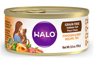 Halo Purely For Pets Spots Pate for Cats Grain Free Ground Chicken & Beef Recipe - 5.5 oz