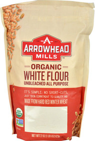 3 PACK of Arrowhead Mills Organic White Flour -- 22 oz