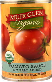 Muir Glen Organic, Tomato Sauce No Salt Added - 15 fl oz