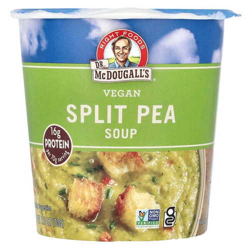 <img alt="3 PACK of Dr. McDougalls, Vegan Split Pea Soup, 2.5 oz (70 g)" title="3 PACK of Dr. McDougalls, Vegan Split Pea Soup, 2.5 oz (70 g),767335011018"