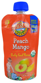 3 PACK of Earths Best Organic Baby Food Puree Peach Mango -- 4 oz