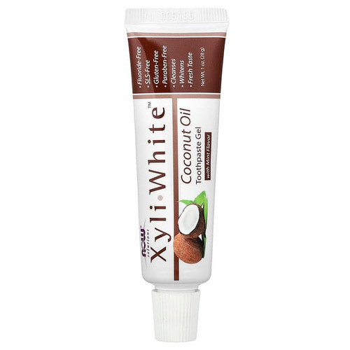 <img alt="3 PACK of NOW Foods, Solutions, XyliWhite, Toothpaste Gel, Coconut Oil, Mint, 1 oz (28 g)" title="3 PACK of NOW Foods, Solutions, XyliWhite, Toothpaste Gel, Coconut Oil, Mint, 1 oz (28 g),733739081001"