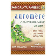 <img alt="Auromere, Ayurvedic Bar Soap with Neem, Sandal-Turmeric, 2.75 oz (78 g)" title="Auromere, Ayurvedic Bar Soap with Neem, Sandal-Turmeric, 2.75 oz (78 g),027275400014"