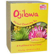 3 PACK of Now Foods, Real Tea, Ojibwa, Caffeine-Free, 24 Tea Bags, 1.5 oz (42 g)