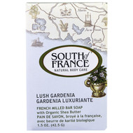 3 PACK OF South of France, French Milled Bar Soap with Organic Shea Butter, Lush Gardenia, 1.5 oz (42.5 g)