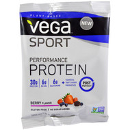 3 PACK OF Vega, Sport, Performance Protein Drink Mix, Berry Flavor, 1.5 oz (42 g)
