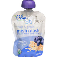 Plum Organics, Tots, Fruit & Grain Mish Mash, Blueberry, Oats & Quinoa, 3.17 oz (90 g)