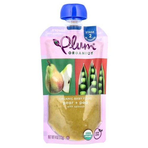 <img alt="3 PACK of Plum Organics, Organic Baby Food, 6+ Months, Pear + Pea With Spinach, 4 oz (113 g)" title="3 PACK of Plum Organics, Organic Baby Food, 6+ Months, Pear + Pea With Spinach, 4 oz (113 g),890180001191"