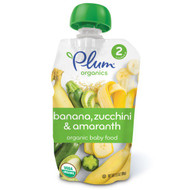 3 PACK of Plum Organics, Organic Baby Food, Stage 2, Banana, Zucchini & Amaranth, 3.5 oz (99 g)