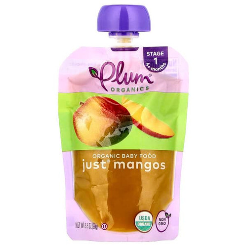 <img alt="3 PACK of Plum Organics, Organic Baby Food, Just Mangos, Stage 1, 4+ Months, 3.5 oz (99 g)" title="3 PACK of Plum Organics, Organic Baby Food, Just Mangos, Stage 1, 4+ Months, 3.5 oz (99 g),890180001870"