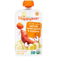 Nurture Inc. (Happy Baby), Organic Baby Food, Stage 2, 6+ Months, Apricots, Sweet Potato & Bananas, 4 oz (113 g)