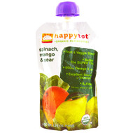 3 PACK OF Happy Family Organics, HappyTot, SuperFoods, Organic Pears, Mangos & Spinach + Super Chia, 4.22 oz (120 g)
