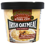 McCanns Irish Oatmeal, Quick & Easy Steel Cut, Maple Brown Sugar, 1.9 oz (54 g)