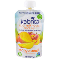 Kabrita, Goat Milk Yogurt and Fruit, Mango Peach with Apple and Pear, 3.5 oz (99 g)
