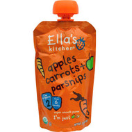Ellas Kitchen, Apples Carrots + Parsnips, Super Smooth Puree, 3.5 oz (99 g)
