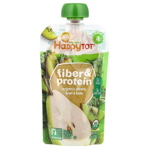 <img alt="3 PACK of Happy Family Organics, Happy Tot, Fiber & Protein, For 2+ Years, Organic Pears, Kiwi & Kale, 4 oz (113 g)" title="3 PACK of Happy Family Organics, Happy Tot, Fiber & Protein, For 2+ Years, Organic Pears, Kiwi & Kale, 4 oz (113 g),819573011708"