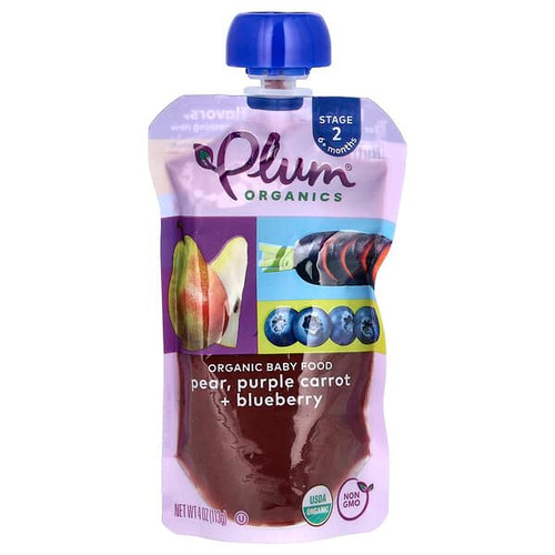 <img alt="3 PACK of Plum Organics, Organic Baby Food, 6+ Months, Pear, Purple Carrot & Blueberry, 4 oz (113 g)" title="3 PACK of Plum Organics, Organic Baby Food, 6+ Months, Pear, Purple Carrot & Blueberry, 4 oz (113 g),890180001979"