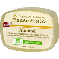 Clearly Natural, Essentials, Pure and Natural Glycerine Soap, Almond, 4 oz (113 g)