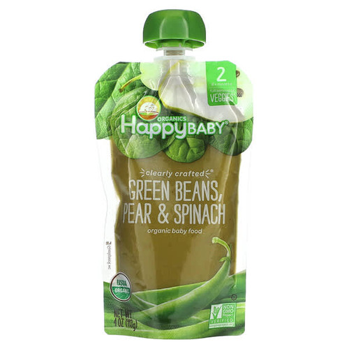 <img alt="3 PACK of Happy Family Organics, Happy Baby, Organic Baby Food, 6+ Months, Green Beans, Pear & Spinach, 4 oz (113 g)" title="3 PACK of Happy Family Organics, Happy Baby, Organic Baby Food, 6+ Months, Green Beans, Pear & Spinach, 4 oz (113 g),819573013641"