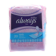 3 PACK of Always, Thin Dailies, Regular, 20 Liners