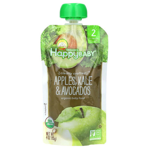 <img alt="3 PACK of Happy Family Organics, Happy Baby, Organic Baby Food, 6+ Months, Apples, Kale & Avocados, 4 oz (113 g)" title="3 PACK of Happy Family Organics, Happy Baby, Organic Baby Food, 6+ Months, Apples, Kale & Avocados, 4 oz (113 g),819573013191"