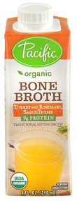 Pacific Natural Foods, Organic Bone Broth,  Turkey with Rosemary Sage & Thyme - 8 fl oz