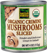 3 PACK of Native Forest Organic Crimini Mushrooms Sliced -- 4 oz