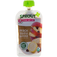 Sprout Organic, Baby Food, Stage 2, Peach, Banana, Quinoa, Raisin, 4 oz (113 g)