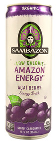 Sambazon, Organic Amazon Energy Drink Low-Calorie,  Acai Berry - 12 fl oz