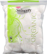 3 PACK of Swisspers Organic Triple Size Cotton Balls -- 80 Balls