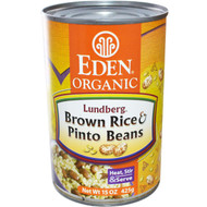 3 PACK of Eden Foods Organic Brown Rice & Pinto Beans -- 15 oz